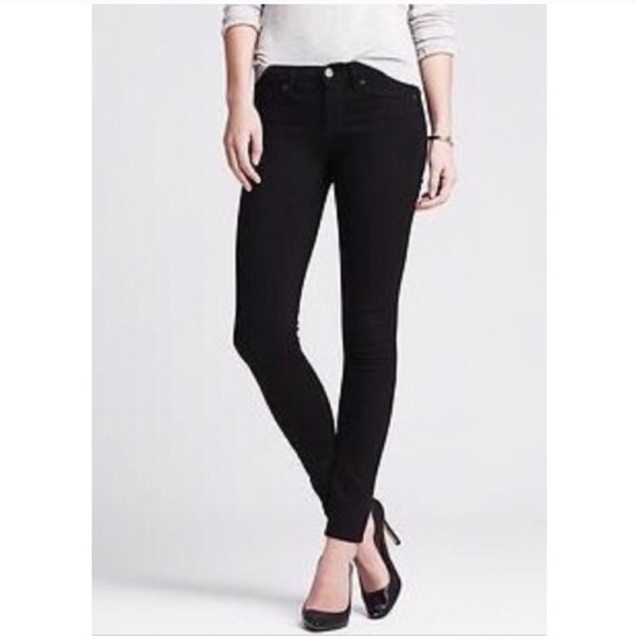 banana republic black skinny jeans